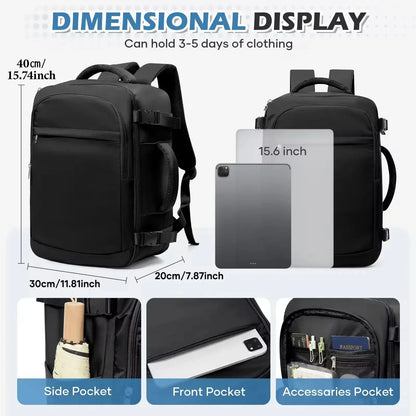 Men 15.6 inch Laptop Bag Cabin Airplane Travel Backpack 40x20x25, Able Carry Hand Luggage Backpack Ryanair, College Backpack