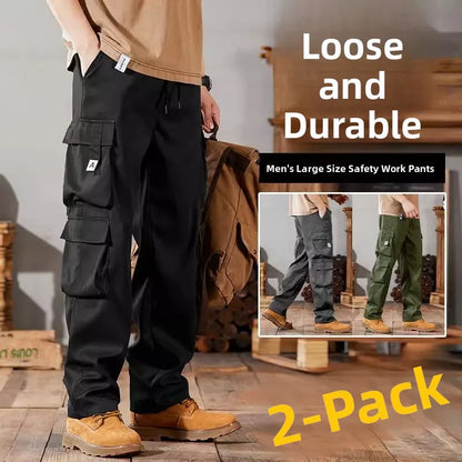 Men's Casual Workwear Pants Large Size 2024 New Style Durable Leisure Set for Construction Work Summer Wear Elastic Cuff