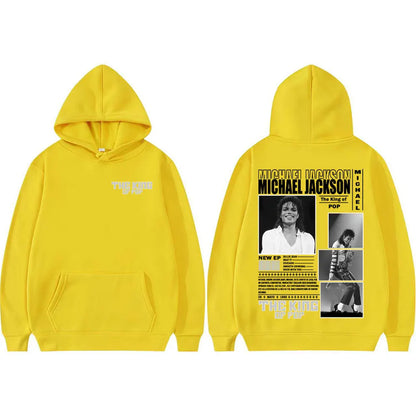 King of Pop Michael Jackson Bad Era Hoodies Men Women Fashion Hip Hop High Street Sweatshirt Fleece Casual Long Sleeve Pullovers