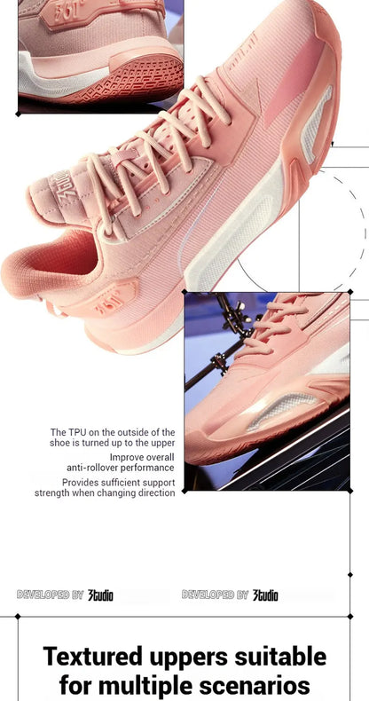 Genesis Men's Basketball Shoes Profssional Training Light Breathable Wear-resistant Non-slip Male Sneakers 672511111