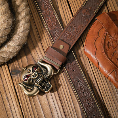 A Casual and Retro Belt, a Waist Accessory for Western-Style Clothing, Metal Buckle, PU Belt, Suitable for Both Men and Women