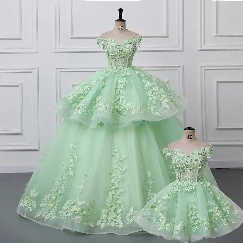2 In 1 Party Dresses 15 Quinceanera Dresses Ball Gown Sweet 15 Year Old Dress Detachable Skirt Customized Dress For Quinceanera