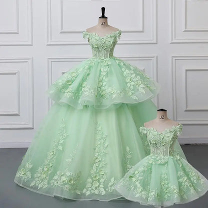 2 In 1 Party Dresses 15 Quinceanera Dresses Ball Gown Sweet 15 Year Old Dress Detachable Skirt Customized Dress For Quinceanera