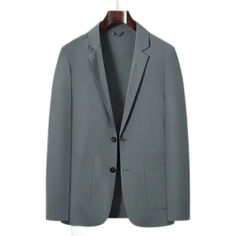 Spring Summer Casual Sunscreen Blazers Men Lightweight Solid Fashion Suit Coat Thin Male Business Single Breasted Blazer Outwear