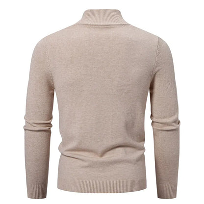 Men's Knit Zipper SweaterCoats Slim Fit Sweaters Stand Collar Fall Winter Cardigan Sweater Jumper Warm Streetwear
