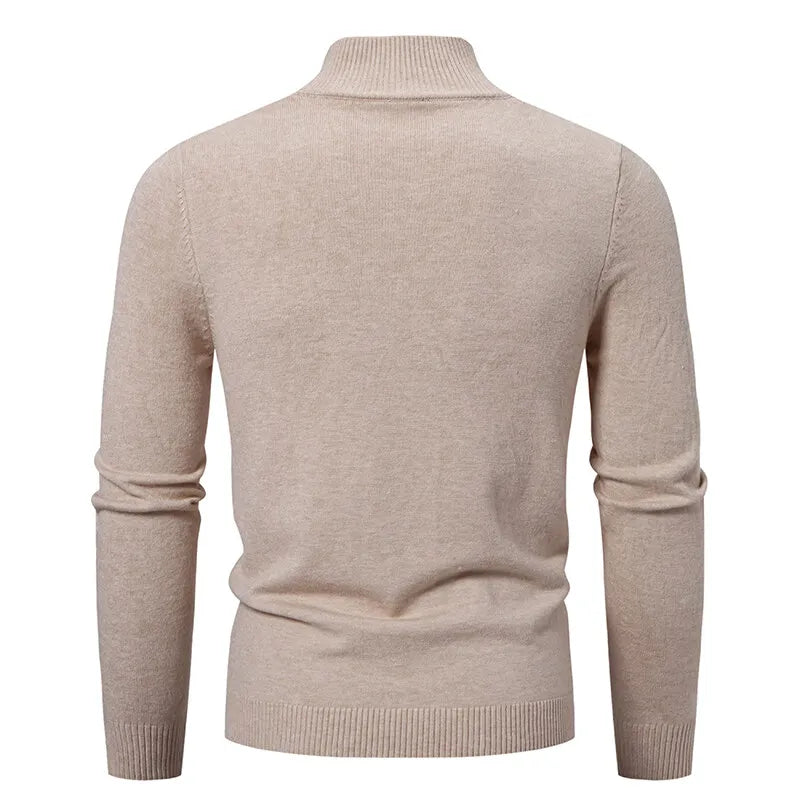 Men's Zipper SweatCoats Casual Cardigan Sweaters Stand Cold Blouse Knitwear Winter Outdoor Jumper Warm Streetwear