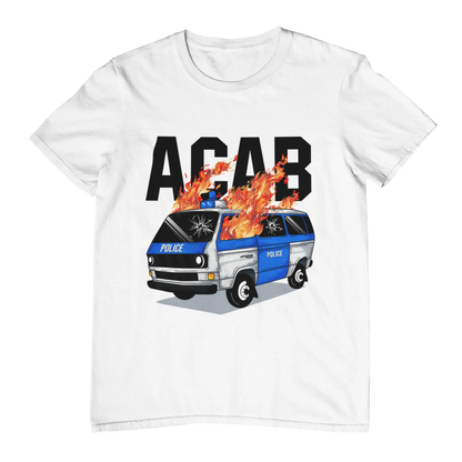 ACAB Police Car Hooligans Ultras Men Women T-shirt Outdoor Street Casual Fashion Hip-hop Rock Pure Cotton Short-sleeve Clothing