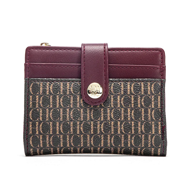 Women's Wallet Simple Wine Red Zero Wallet Credit Card Bag