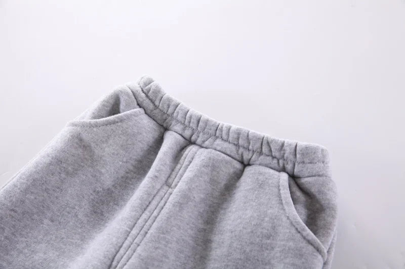 New Autumn Winter Fashion Baby Girls Clothes Children Boys Thicken Hoodies Pants 2Pcs/Set Toddler Sports Costume Kids Tracksuits