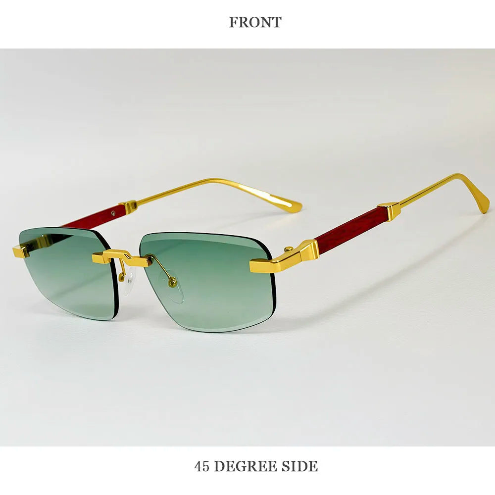 Rimless Sunglasses Women 2026 UV400 Protection Fashion Glasses Vintage Sunscreen Shades Lentes De Sol Mujer Lunette Soleil Femme