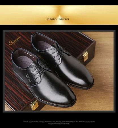 Men's Shoes Black Leather Formal Shoes for Men Oxfords Male Wedding Party Office Business Shoe Man zapatos de hombre Plus Size
