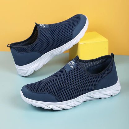 Lightweight Men Casual Shoes Breathable Slip on Male Casual Sneakers Anti-slip Men's Flats Outdoor Walking Shoes Size 38-46