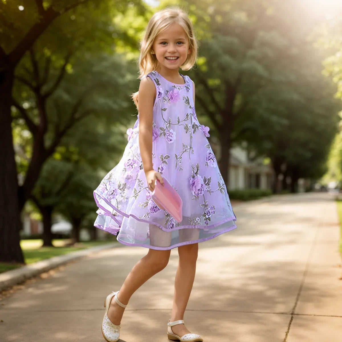 Summer Girls Flower Dress Kids Girl Beach Dresses Chiffon Kids Dresses Floral Teenager Girls Clothes 6 8 10 12 14 Year