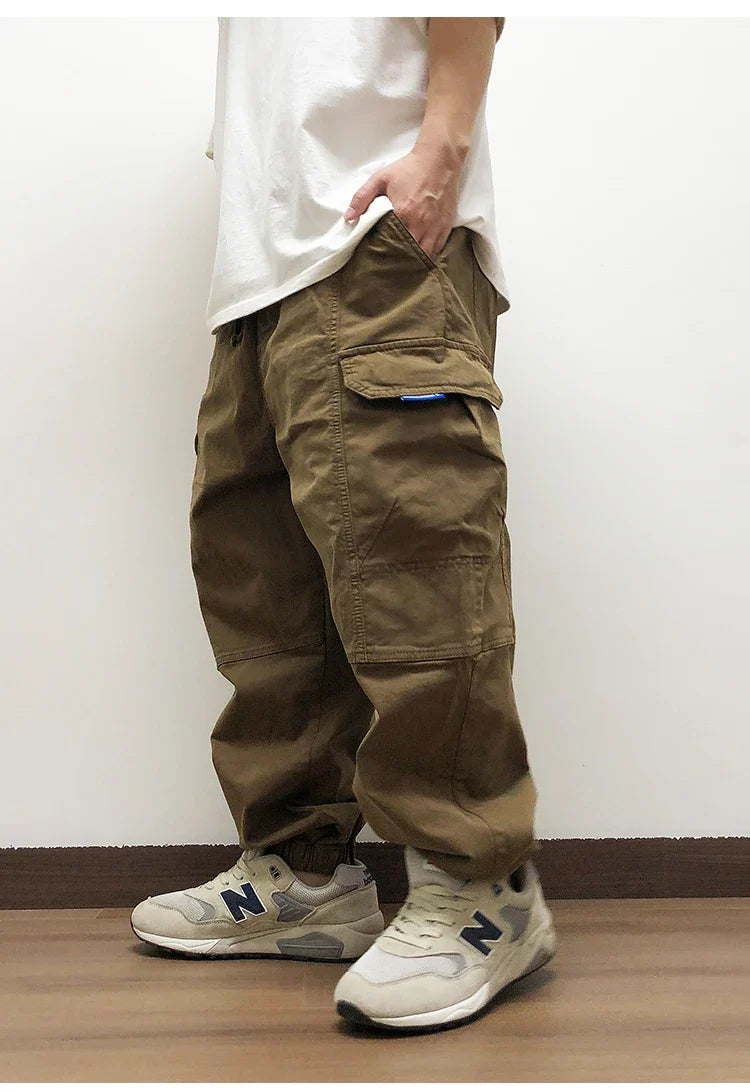 High Quality Japanese Streetwear Baggy Cargo Pants Hip Hop Men'S Clothing Plus Size Casual Jogging Pants Harajuku Trousers Male