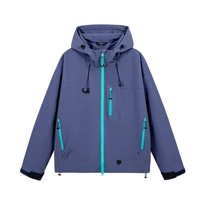 Men's Women's Waterproof Hiking Jacket Trekking Camping Mountaineering Windbreaker Unisex Outdoor Sport Windproof Rain Coat