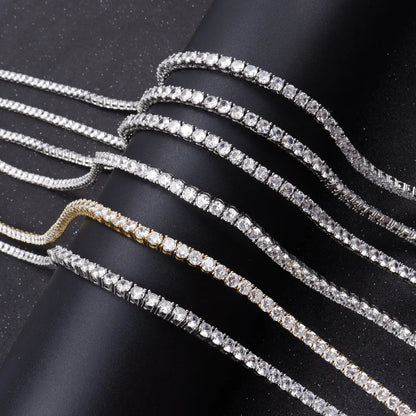 Luxury Iced Out Necklace For Women Charms Tennis Chain Large Crystal Zircon Pendant Chains Hip Hop Jewelry Wedding Gifts