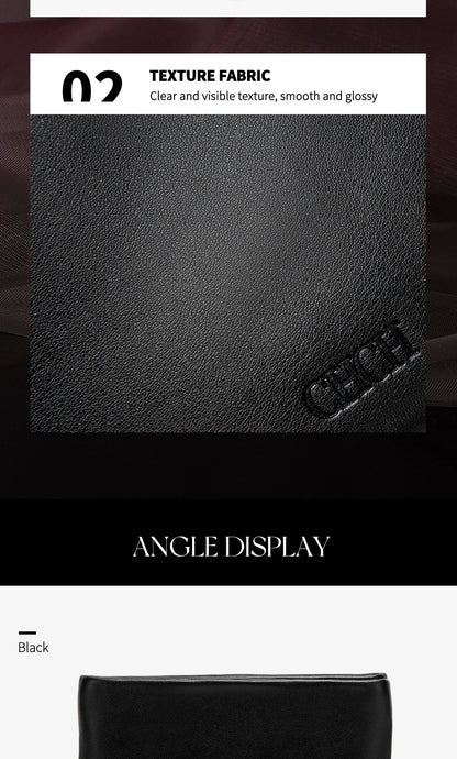 Retro and Versatile Solid-color Fashion New Women's Rectangular Clutch Minimalist Classic Letter-style Cardholder