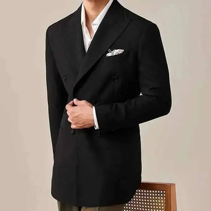 Spring Jacket Men Blazer Masculino Slim Fit Blazer Hombre Lapel Collar Casual Business Italian Style Double Breasted Blazer Men
