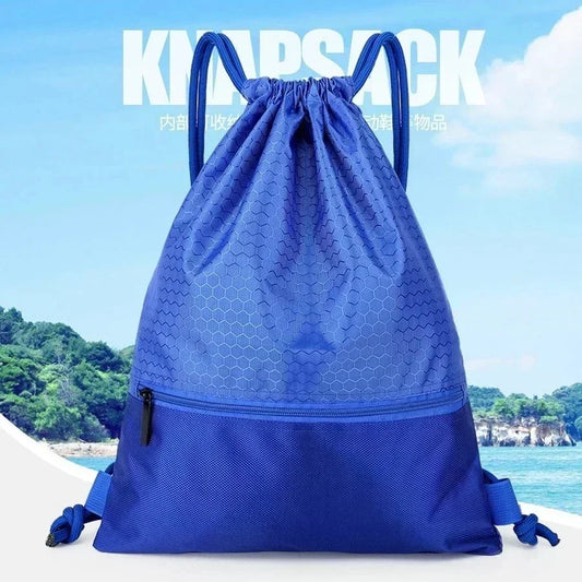 Sport 5 Colors Drawstring Pocket Simple Backpack Men's and Women's Fitness Backpack Lightweight Basketball Bag Oxford Zipper Bag