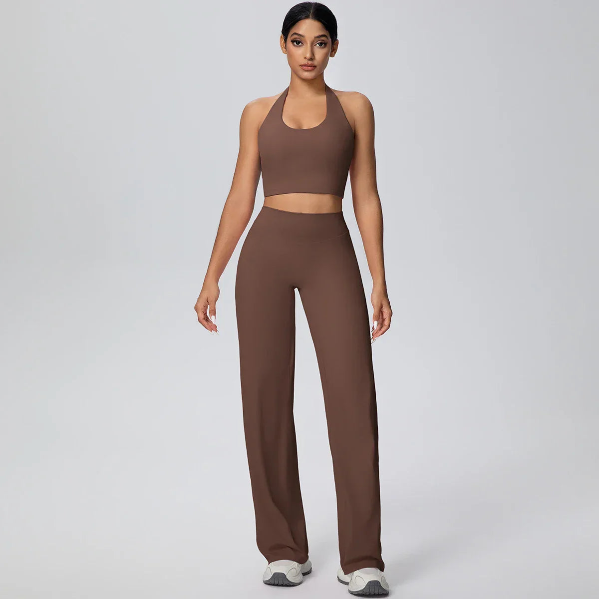 2Pieces Breathable Summer Workout Top Pants Yoga Set Yoga Underwear With Chest Pad Quick Drying Push Up Pencil Pants Yoga Set