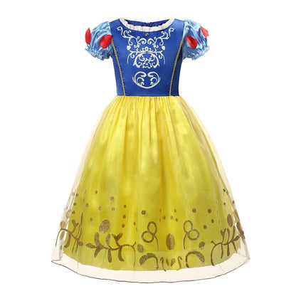 Summer Princess Costume Party Fancy Flower Vestido New 2025 Christmas Birthday Carnival Dress Up Rapunzal Belle Disguise Frock