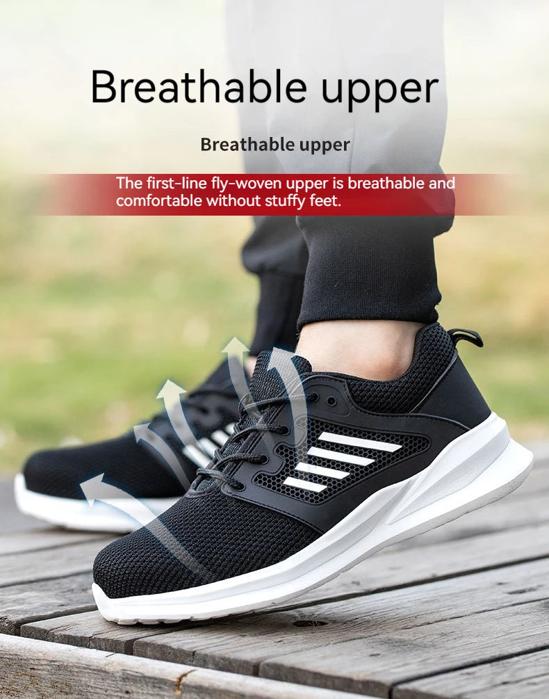 Safety Work Shoes Steel Toe Protective Boots Women Men Anti-Punctur Work Boots Indestructible Safety Shoes Outdoor Sneaker