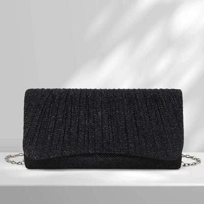 Women Shiny Crossbody Bag Elegant Sparkle Shoulder Bags Clutch Bag Fashion Chain Tote Handbag Ladies Chic Evening Wedding Clutch