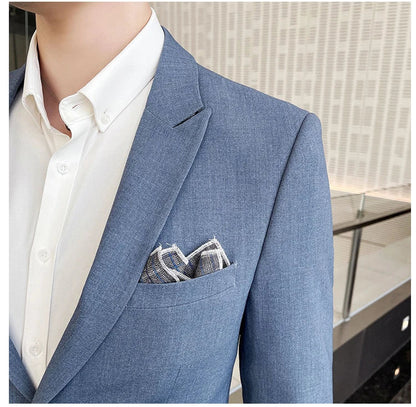2025 Men's Business Suit Slim-fit Wedding Dress Two-piece Set M-4XL Stylish Handsome All-in-one Banquet Trousers