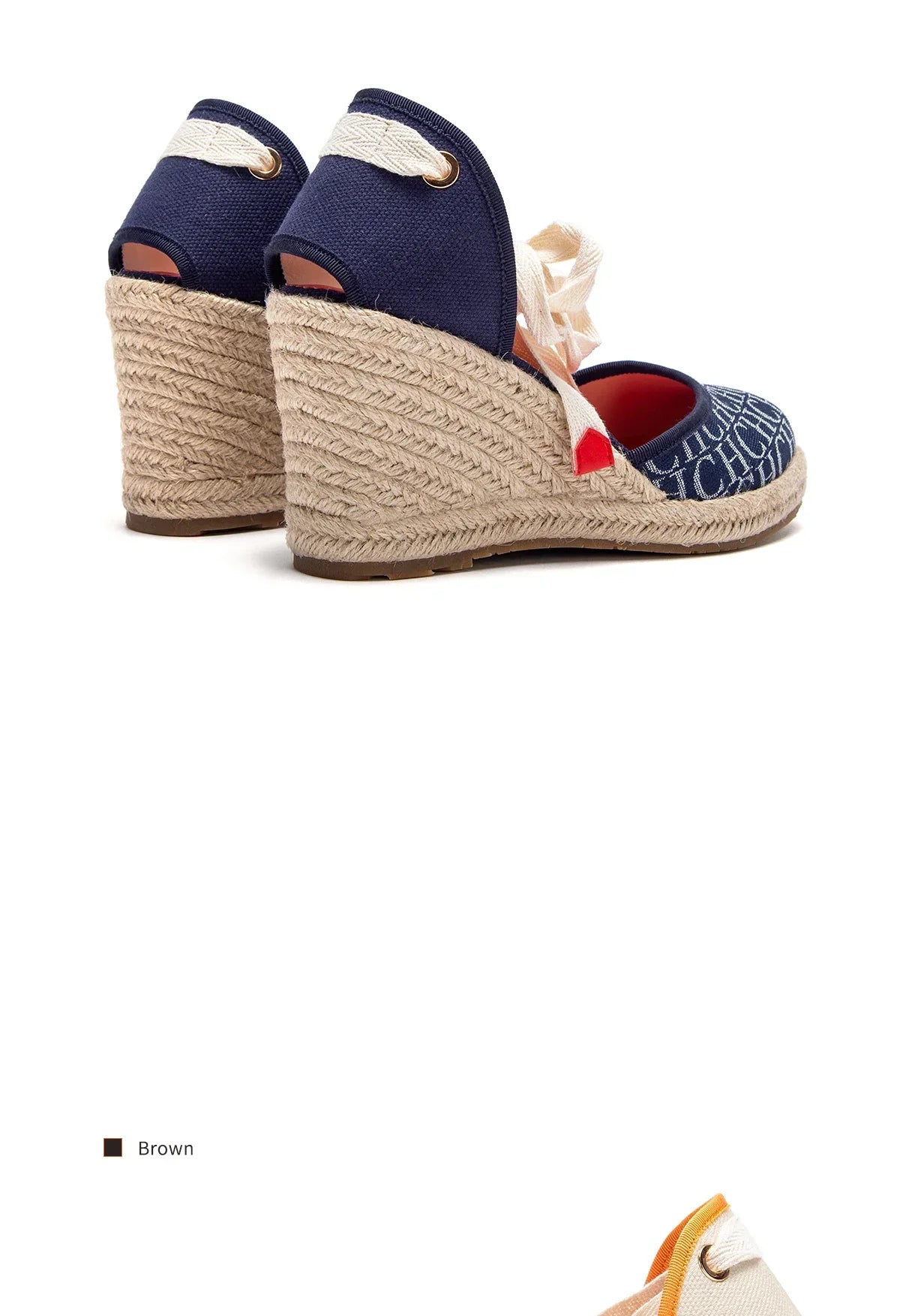 Women's Sandals 2025 New Hemp Bottom Slope Heel Sandals Comfortable and Breathable Holiday Beach Women's Shoes 8CM