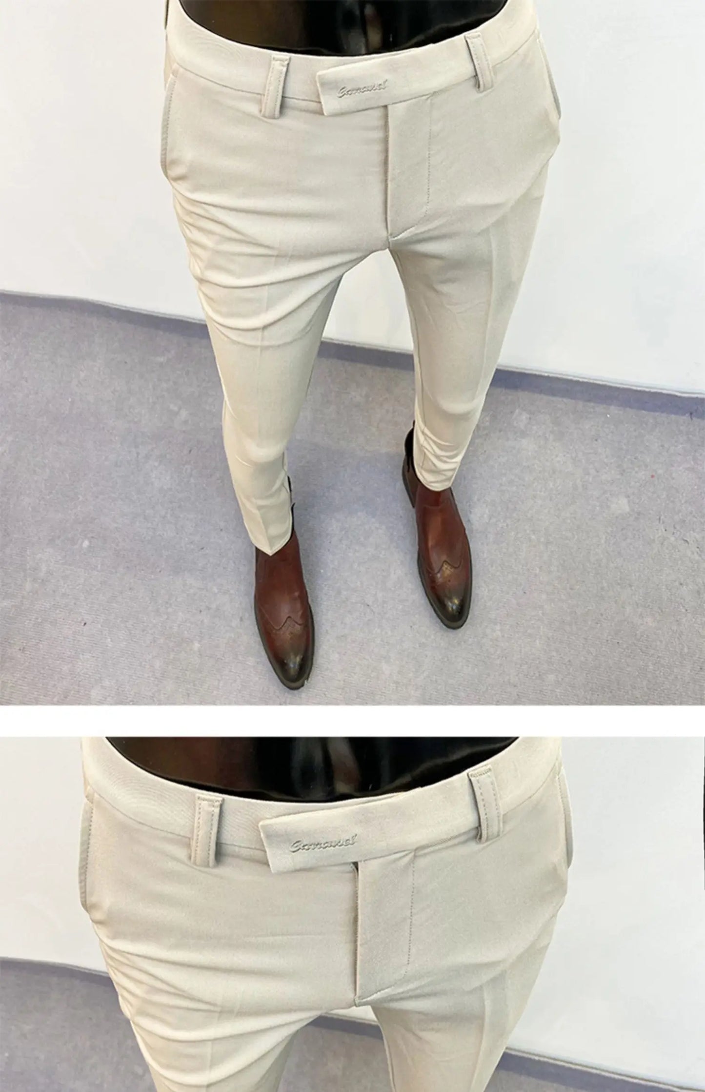 2025 Spring and Summer New Men's Casual Business Dress Pants Fashion Social Solid Wedding Party Suit Pants Slim Fit Suit Pants