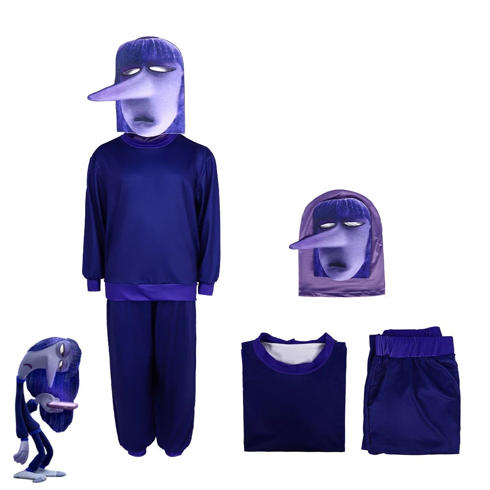 NewAnime Movie Inside Out Joy Cospaly Costume Joy Anger Fear Cos Outfits For Adult Halloween Stage Performance Costume
