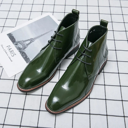 Mayba Pointed Leather Shoes Men Casual Shoes Ankle Boots Size 38-48