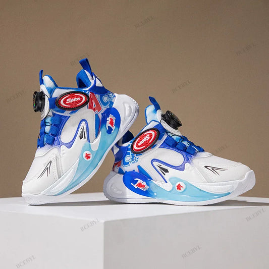 Baby Boys Summer Hot Sale Fashion New Soft Thick Sole Basketball/Football Sneakers Thick Sole Kids Sports Vulcanized Shoes