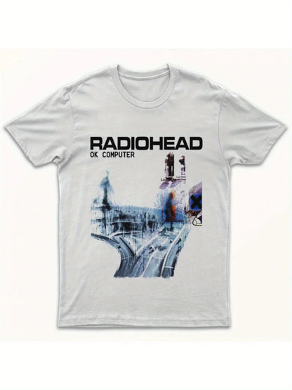 Radiohead OK Computer T-Shirt (1997) Nigel Godrich Colin Greenwood Tom York  Men's and women's same high-quality pure cotton