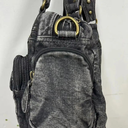 Women Handbags Satchel Top-handle Handbag Denim Shoulder Bag Dumpling Pack Give Gifts Shoulder Bags Phone Money Pack