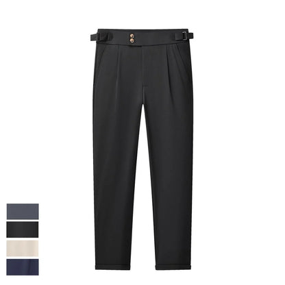 High Quality Mens Stretch Golf Pants Casual Slim Fit Dress Pants Adjustable Waist Tapered Work Cropped Trousers