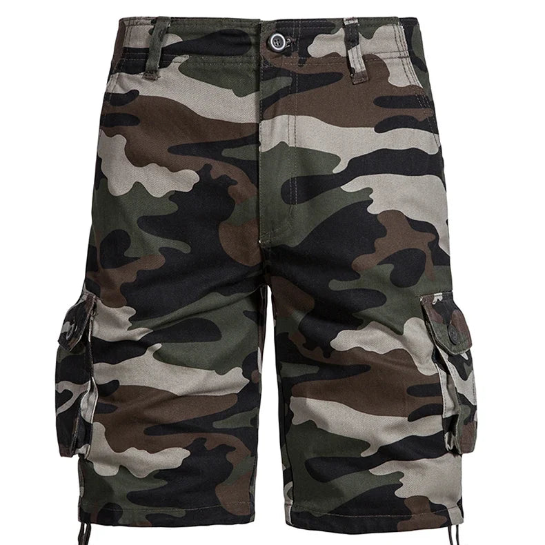 Mens Camo Shorts Men Camouflage Overalls Loose Casual Outdoor Sports Half Pants Side Pocket Cotton Comfortable Shorts