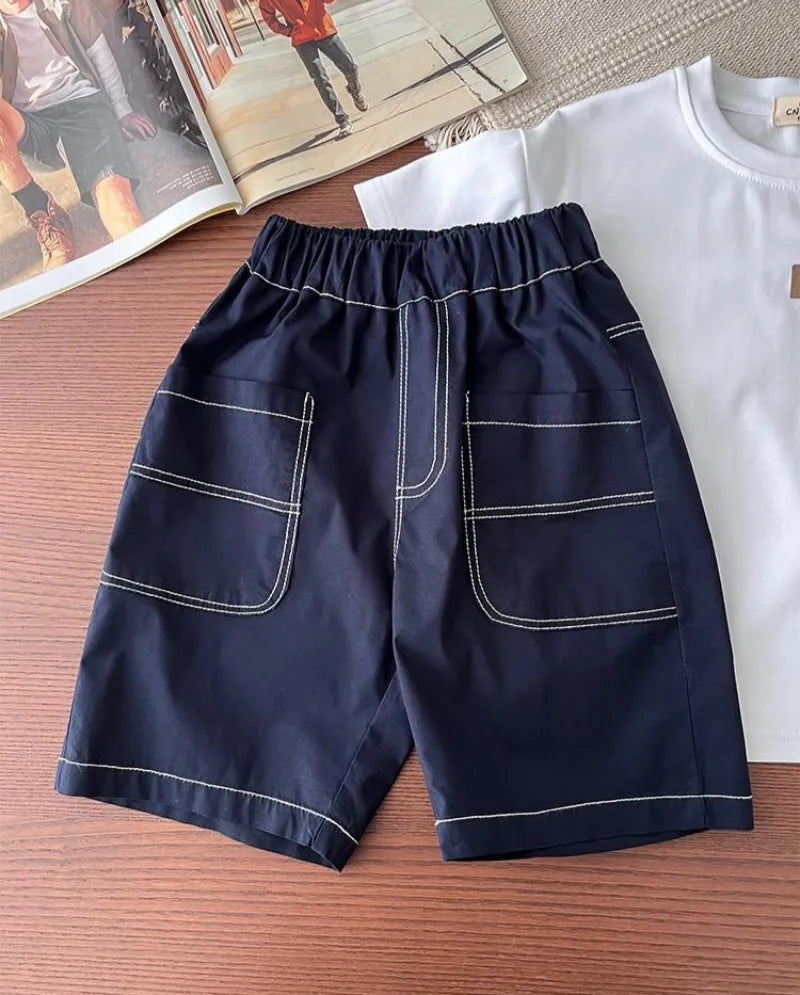 T-shirt and Casual Shorts Set for Children From 3 To 4 Years Old Children's Costume Toddler Boy Clothing Kids Clothes Summer Top