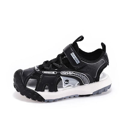 Kids Closed-Toe Sport Sandals, Breathable Mesh Non-Slip Summer Shoes for Boys, Lightweight Casual Beach Hiking Sandals Children