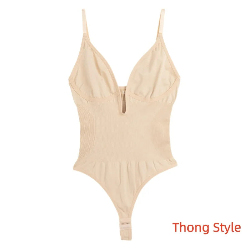Women Seamless Shapewear Bodysuit Push Up Tummy Control Waist Trainer Butt Lifter Slimming Full Body Shaper For Daily Wear