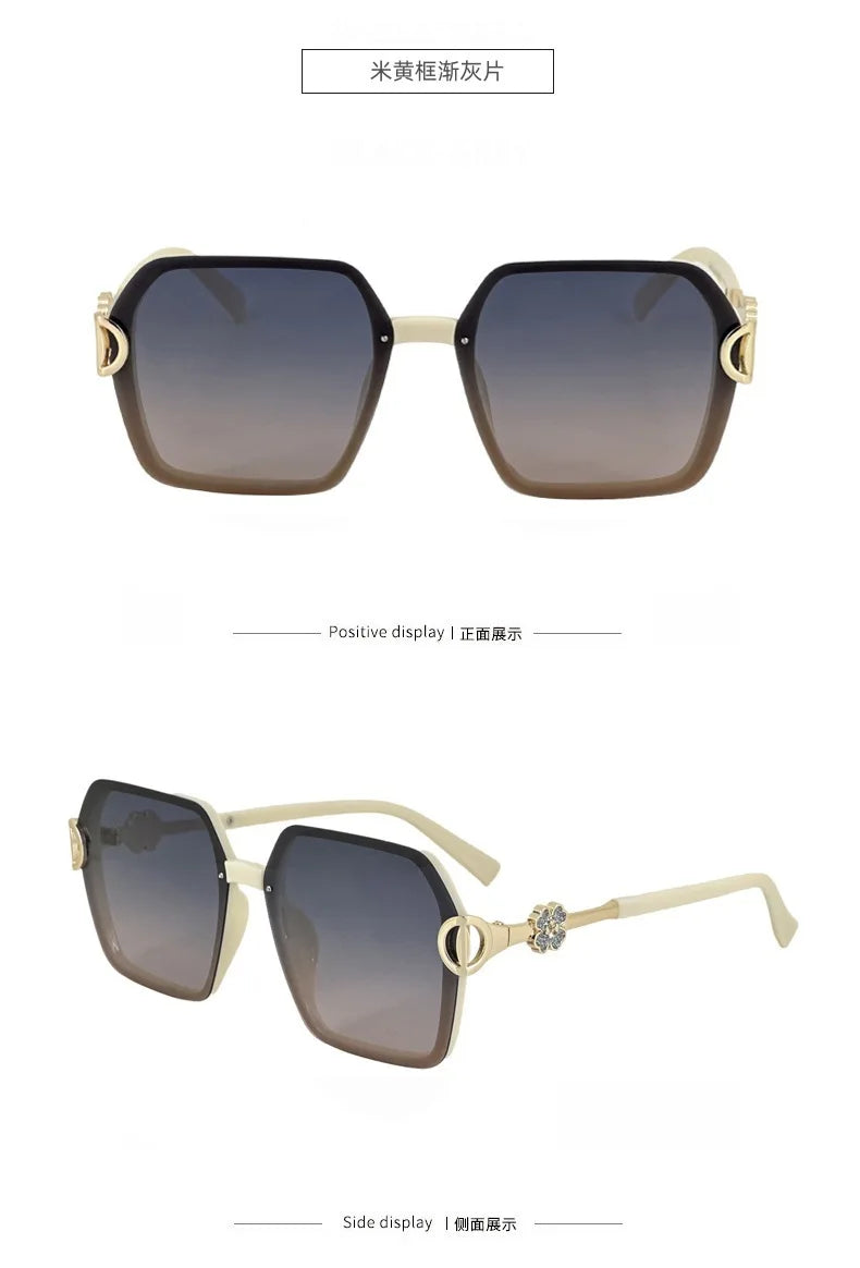 2025 New Sunglasses Ladies Glasses Alloy Legs with Diamound Sunglasses Women Luxury Gafas De Sol UV400