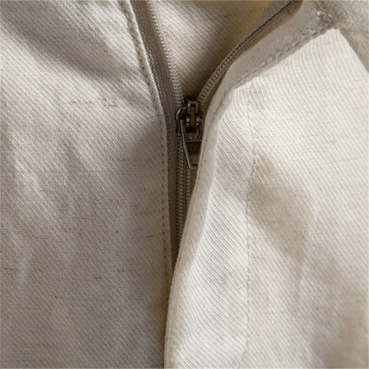 Men's Comfortable Elastic Waist Shorts Solid Color Cotton Linen Blend Multi Pocket Breathable Quick Dry Summer Shorts