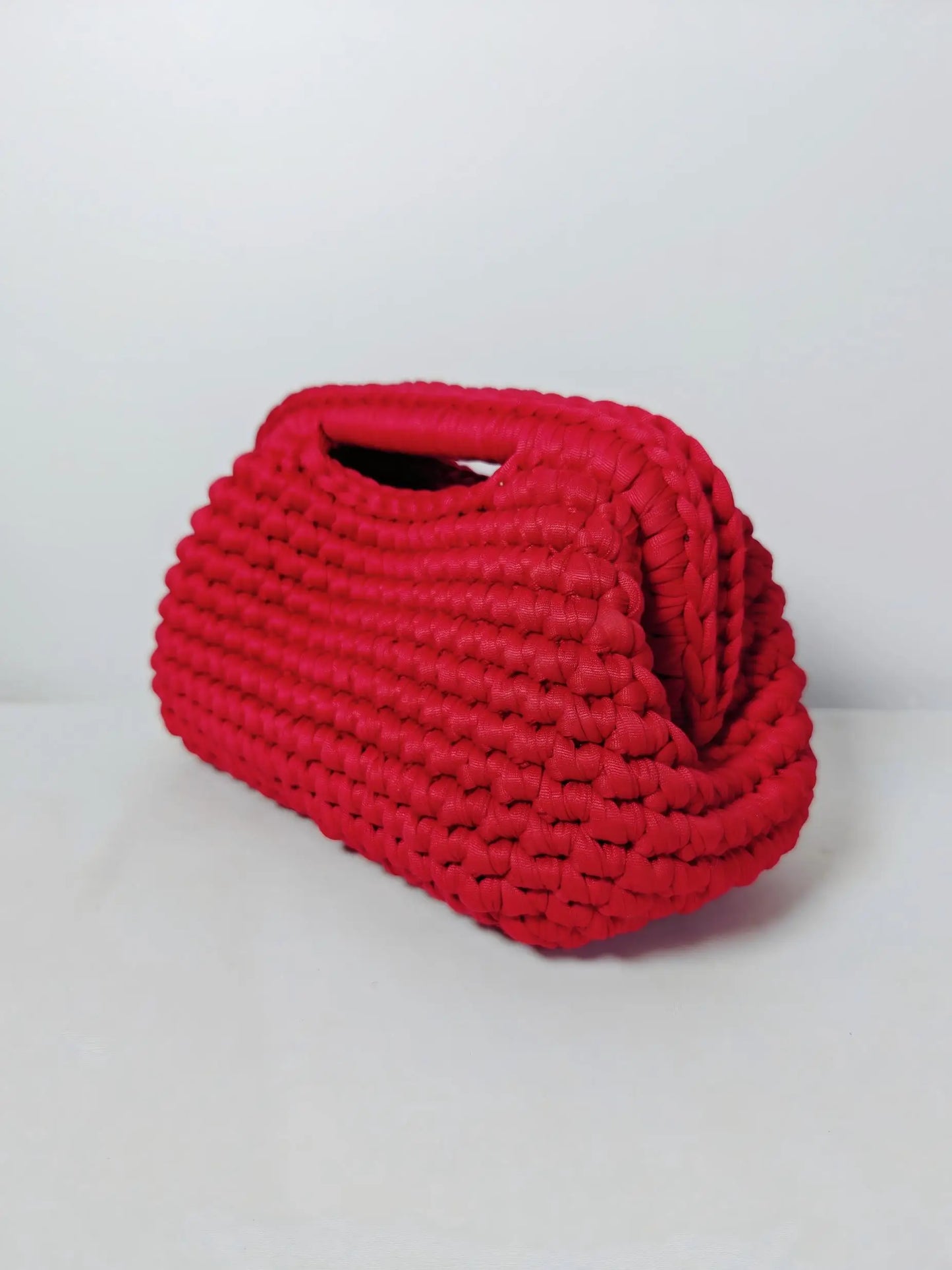 Yingzi Small Crochet Cluth Bag with Handle Handmade Evening Bag Makeup Bag