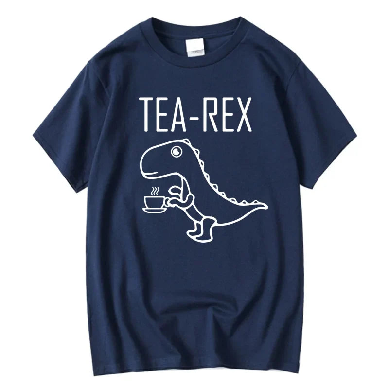 Summer Casual Men's T-shirt Top Quality Cotton Blend Cool Funny Dinosaur Design Printing O-neck For Men T-shirt Male Tee Shirts