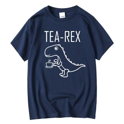 Summer Casual Men's T-shirt Top Quality Cotton Blend Cool Funny Dinosaur Design Printing O-neck For Men T-shirt Male Tee Shirts