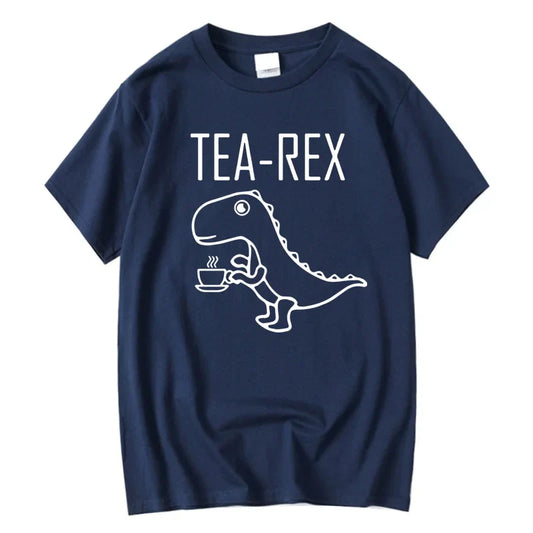 Summer Casual Men's T-shirt Top Quality Cotton Blend Cool Funny Dinosaur Design Printing O-neck For Men T-shirt Male Tee Shirts