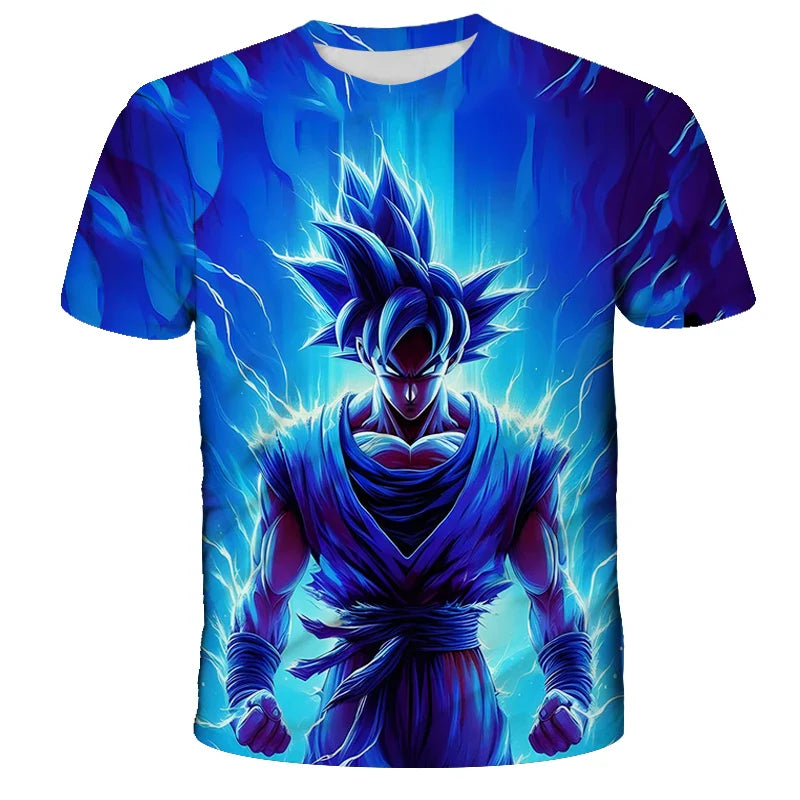 Anime Dragon Ball Son Goku 3D Print Kids T Shirt Summer Fashion Casual T-shirt Boy Girl Unisex Children's Clothing Tshirt Tops