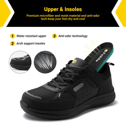 Men's Extra Wide Work Shoes Casual Shoes Anti-Slip Sturdy Toe Breathable For Male Swollen Feet Arch Support Pain Relief