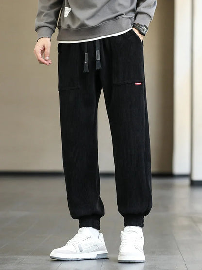 Pants Men Loose Fit Baggy Sweatpants Casual Fashion Streetwear Trend Autumn Winter Harem Joggers Trouser Male Plus SIze