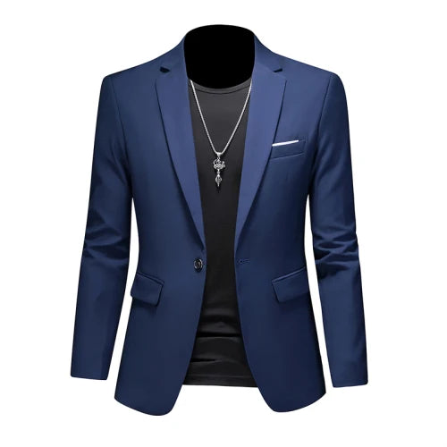 Plus Size 6XL-M Fashion Mens Solid Color Suit Jacket High Quality Business Slim Fit Casual Blazers Formal Social Wedding Tuxedo